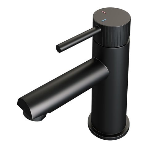 Brauer Stripe wastafelkraan laag Model A - Mat zwart