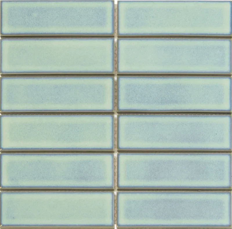 The Mosaic Factory Barcelona Rectangle Turquoise Glossy 45x145mm - AF45125