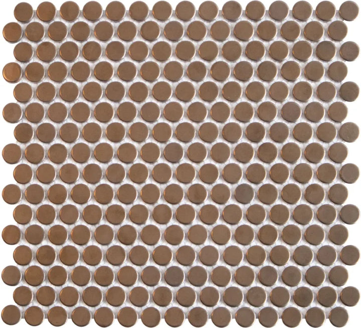 The Mosaic Factory Venice Pennyround Bronze Metallic ø19mm - VKN19B