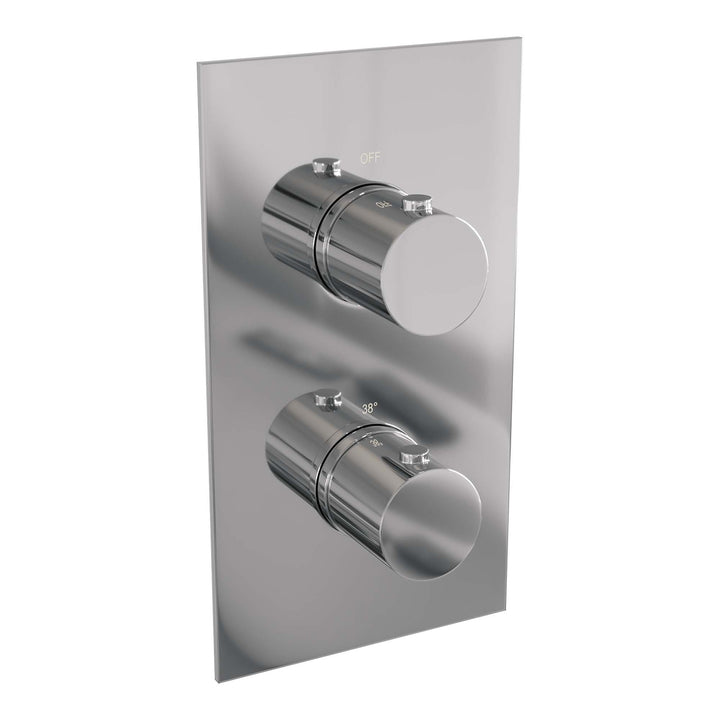 Brauer Edition 3-weg inbouwthermostaat rechthoekig met in- en afbouwdelen – Chroom – 5-CE-5100