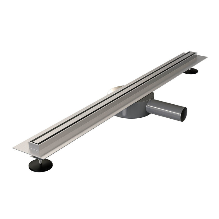 Brauer douchegoot XS met flens en draaibare sifon – Geborsteld RVS – 70 cm – DR-XS70NG