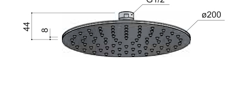 Hotbath AR198 – technische illustratie; gekozen kleur wordt niet weergegeven