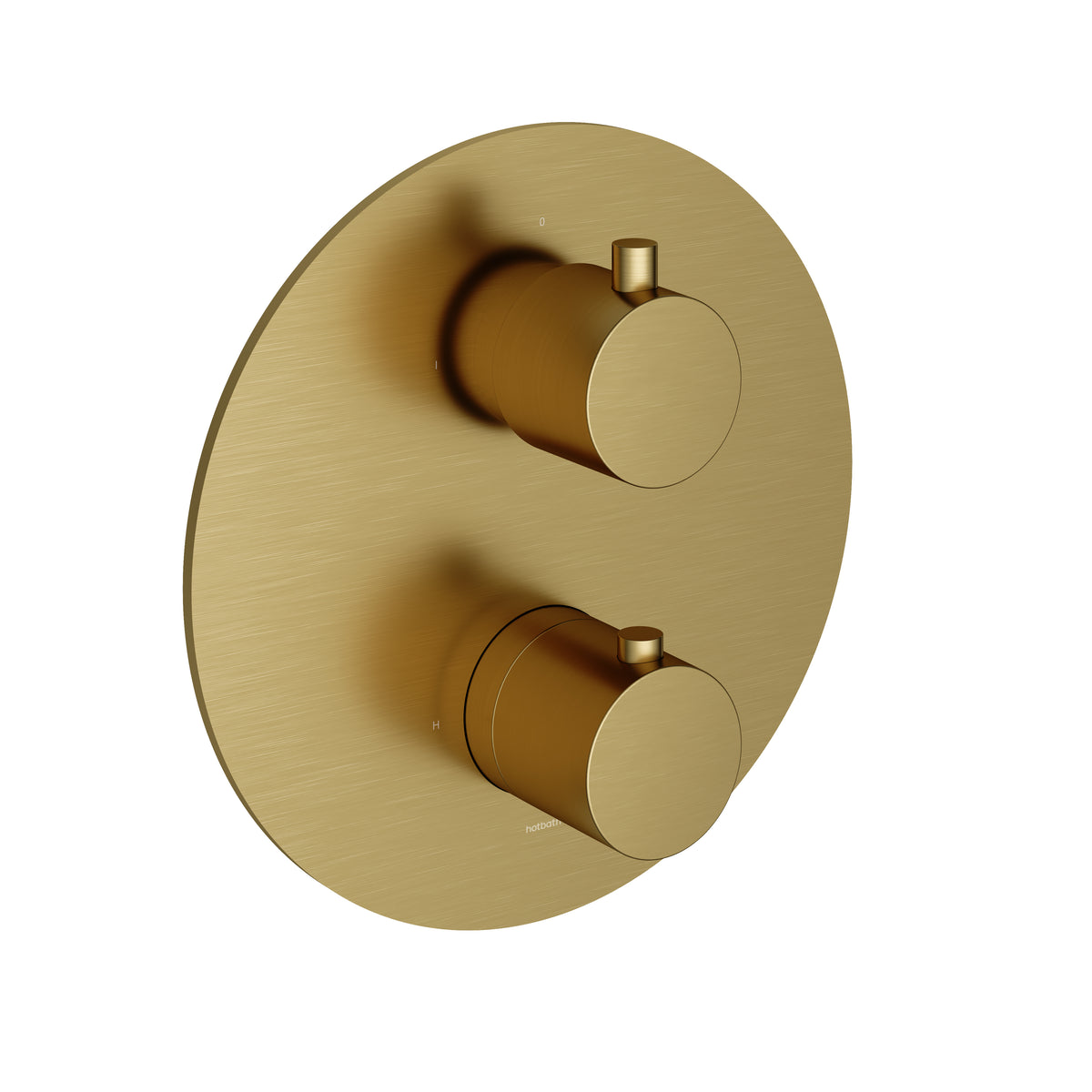 Hotbath Cobber CB009EXTBBP afbouwthermostaat met 2-weg omstel – geborsteld messing PVD
