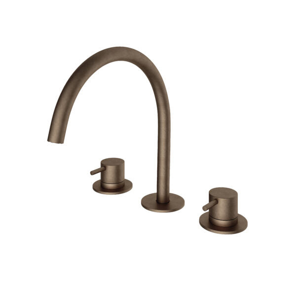 Hotbath CB033AB – Wastafelmengkraan 3 gats AB – Verouderd messing