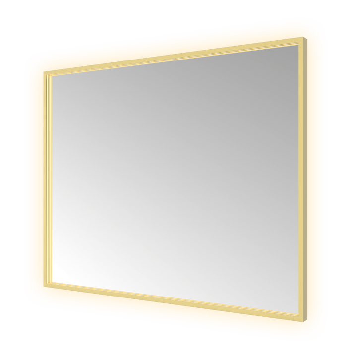 Hotbath &More SQU180 Square spiegel 100 × 80 cm met LED – Geborsteld messing PVD