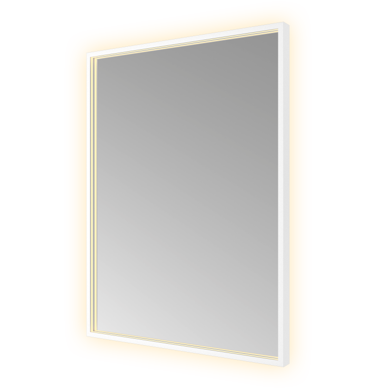 Hotbath &More SQU680 Square spiegel 60 × 80 cm met LED – Mat wit