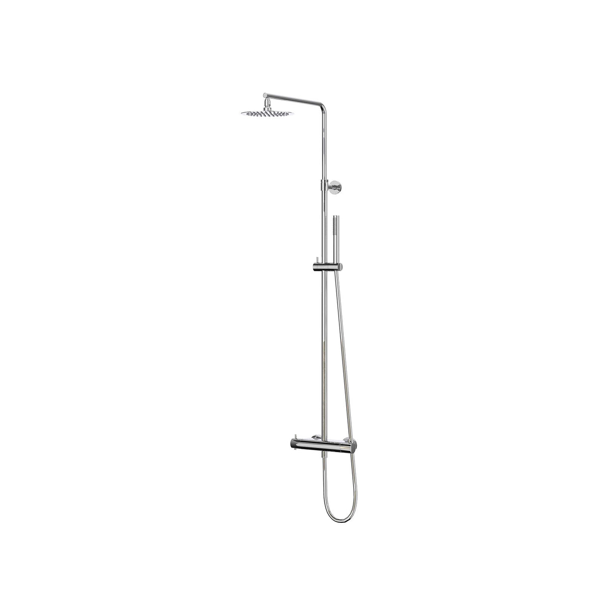 IVY Bond opbouw regendoucheset CSB1CRAA - Chroom / Slim 20 cm / Staafmodel