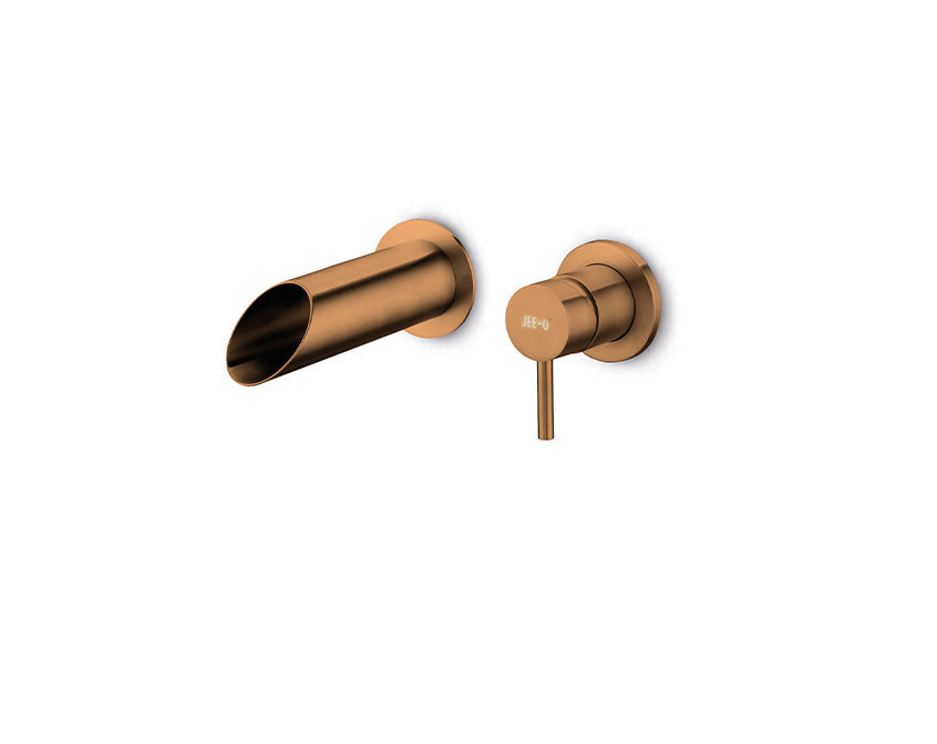 JEE-O pure wand wastafelkraan set Brons 300-1524