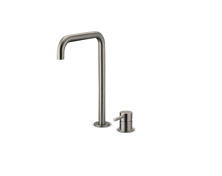 JEE-O slimline 2 gats wastafelkraan hoog Dark steel 800-1779