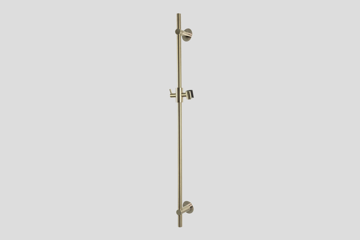 Lagoo Garda G2130 glijstang (messing) (90 cm) met geïntegreerde wateruitlaat – Geborsteld champagne PVD
