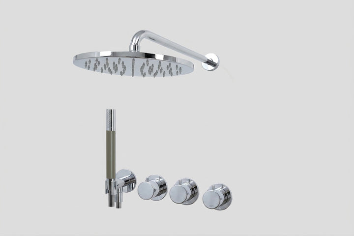 Lagoo Garda LVS3 lagoo Voordeel Set: Thermostaat met 2 stopkranen – Chroom