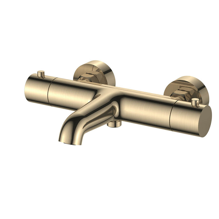 Regn thermostatische badmengkraan, Geborsteld goud - 10007BB