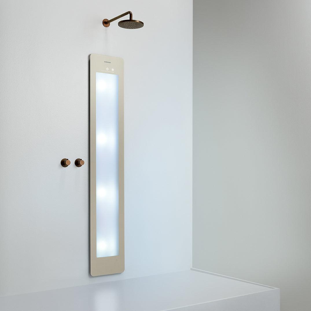 Sunshower Plus L infrarood en UV | Sand White | Inbouw | Volledig lichaam | Infrarood en UV