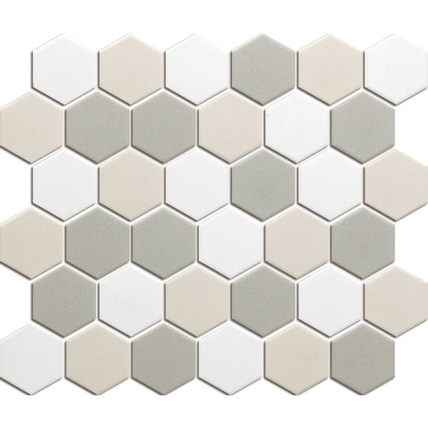 The Mosaic Factory London Full body White mix Matt 51x59mm - LOH10MIX2