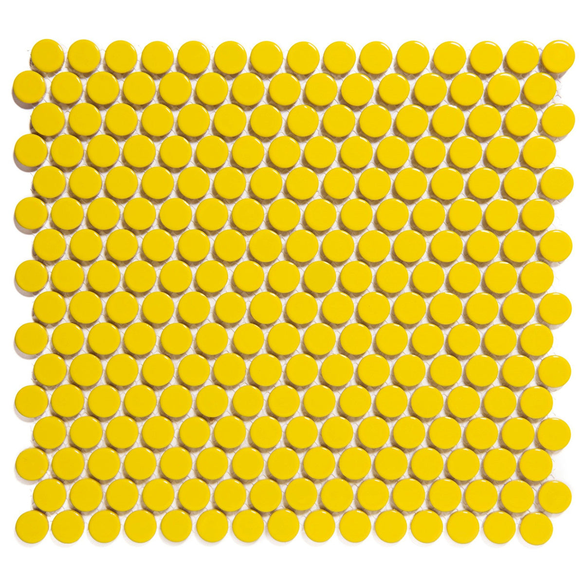 The Mosaic Factory Venice Pennyround Yellow Glossy ø19mm - VKN030