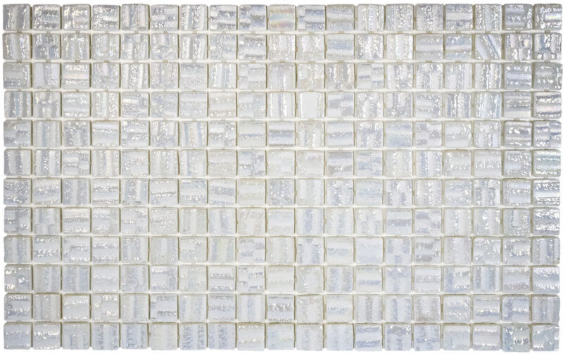 The Mosaic Factory Valencia Recycled glass 3D Icy Pearl Glossy 25x25mm - VAL3D100