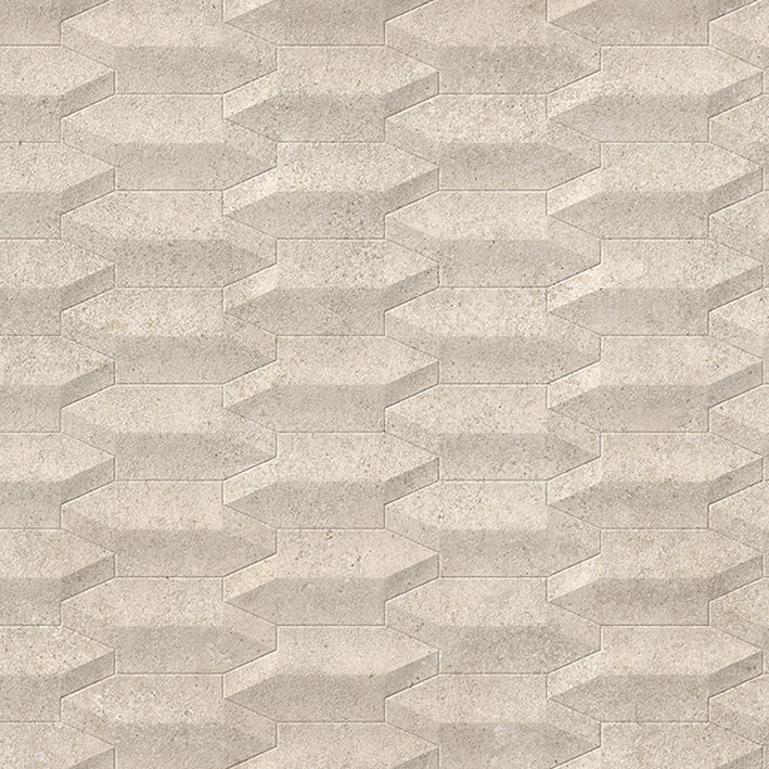 Porcelanosa Verona bone cubik 59,6 × 150 cm wandtegels