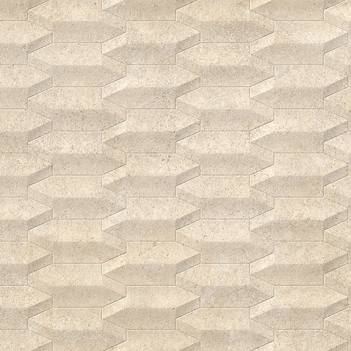 Porcelanosa Verona marfil cubik 59,6 × 150 cm wandtegels
