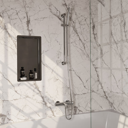 Brauer Stripe opbouw badthermostaat met glijstang - Chroom - Staafmodel - 5-CE-340