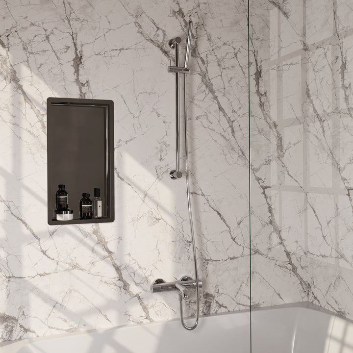 Brauer Stripe opbouw badthermostaat met glijstang - Chroom - Staafmodel - 5-CE-340