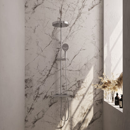 Brauer Stripe opbouw thermostatische regendouche - Chroom - 3-standen handdouche - 5-CE-349