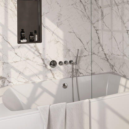 Brauer Stripe inbouw badthermostaat met badvulcombinatie - Chroom - Staafmodel - 5-CE-359
