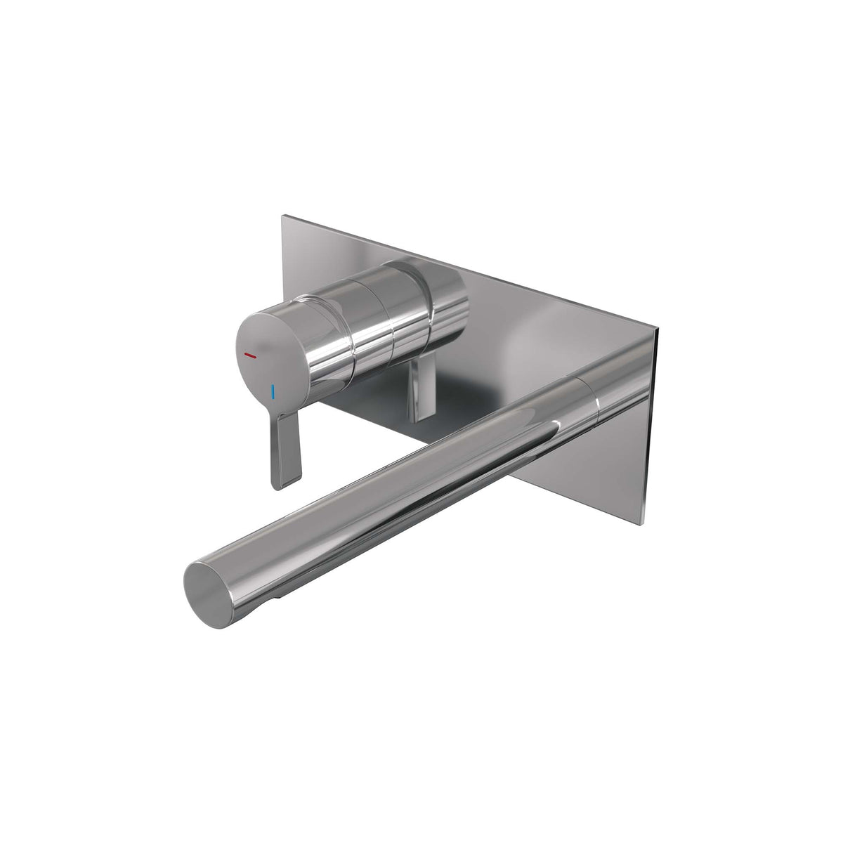 Brauer Edition inbouw wastafelmengkraan - Achterplaat - Links – Chroom – Recht – Middel dik – 5-CE-083-S1