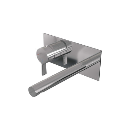 Brauer Edition inbouw wastafelmengkraan - Achterplaat - Links – Chroom – Recht – Middel dik – 5-CE-083-S1