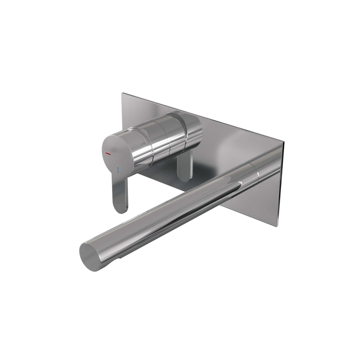 Brauer Edition inbouw wastafelmengkraan - Achterplaat - Links – Chroom – Recht – Smal plat – 5-CE-083-S4