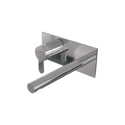 Brauer Edition inbouw wastafelmengkraan - Achterplaat - Links – Chroom – Recht – Smal plat – 5-CE-083-S4