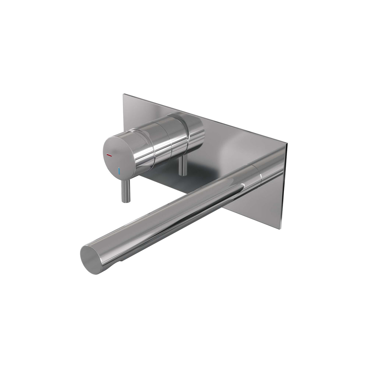 Brauer Edition inbouw wastafelmengkraan - Achterplaat - Links – Chroom – Recht – Kort smal – 5-CE-083-S5