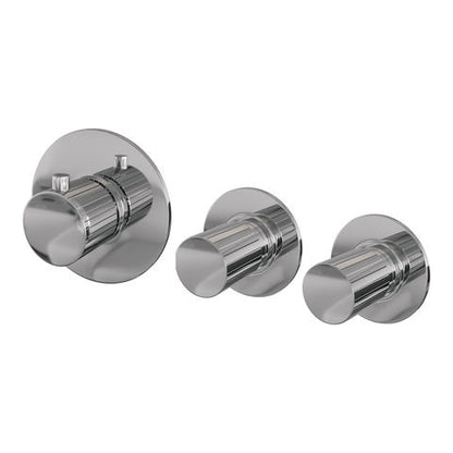 Brauer Stripe inbouwthermostaat en 2 stopkranen met in- en afbouwdelen – Chroom – 5-CE-350