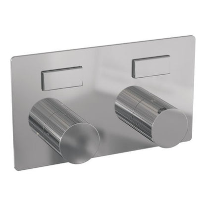 Brauer Stripe 2-weg inbouwthermostaat met drukknoppen met in- en afbouwdelen – Chroom – 5-CE-355