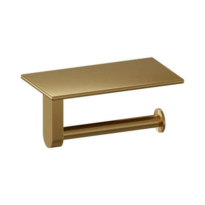 Brauer Toiletrolhouder met planchet – Geborsteld goud PVD – 5-GG-223
