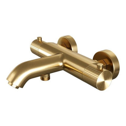 Brauer Stripe opbouw baddouche thermostaatkraan – Geborsteld goud PVD – 5-GG-339