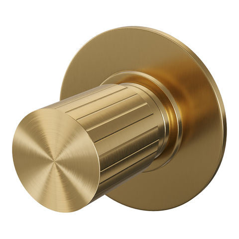 Brauer Stripe losse inbouw stopkraan met in- en afbouwdelen – Geborsteld goud PVD – 5-GG-352