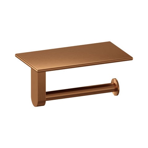 Brauer Toiletrolhouder met planchet – Geborsteld koper PVD – 5-GK-223