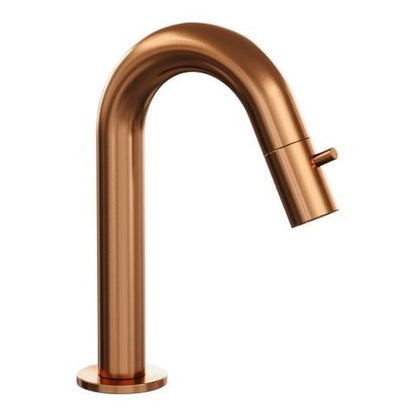 Brauer Edition opbouw fonteinkraan met gebogen uitloop – Geborsteld koper PVD – 5-GK-320