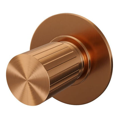 Brauer Stripe losse inbouw stopkraan met in- en afbouwdelen – Geborsteld koper PVD – 5-GK-352