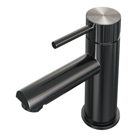 Brauer Stripe wastafelkraan laag Model A - Geborsteld gunmetal PVD