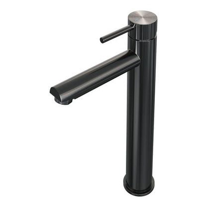 Brauer Stripe wastafelmengkraan opbouw - Hoog - Model A - Geborsteld gunmetal PVD