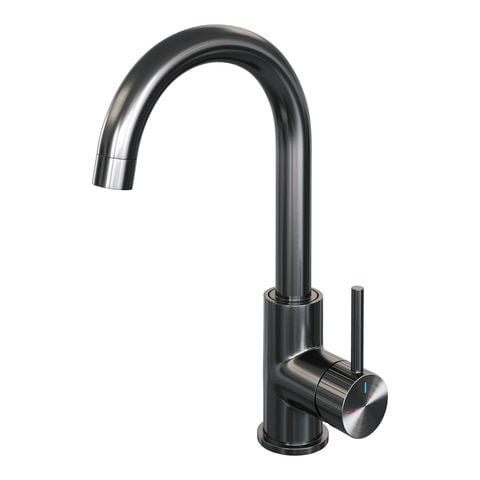 Brauer Stripe ronde uitloop - Geborsteld gunmetal PVD