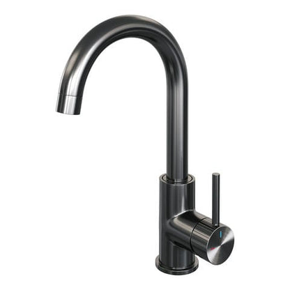 Brauer Stripe ronde uitloop - Geborsteld gunmetal PVD