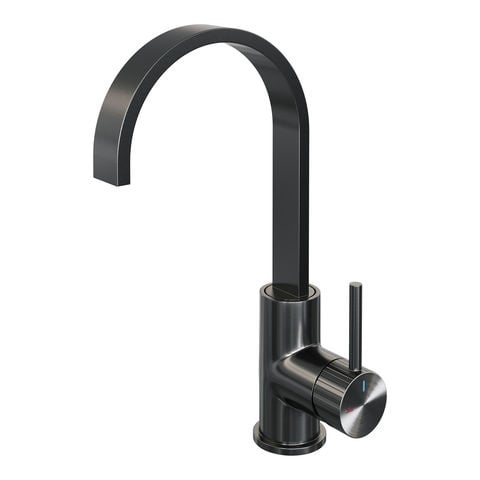 Brauer Stripe platte uitloop - Geborsteld gunmetal PVD