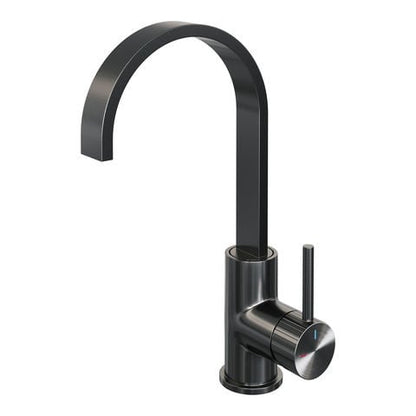 Brauer Stripe platte uitloop - Geborsteld gunmetal PVD