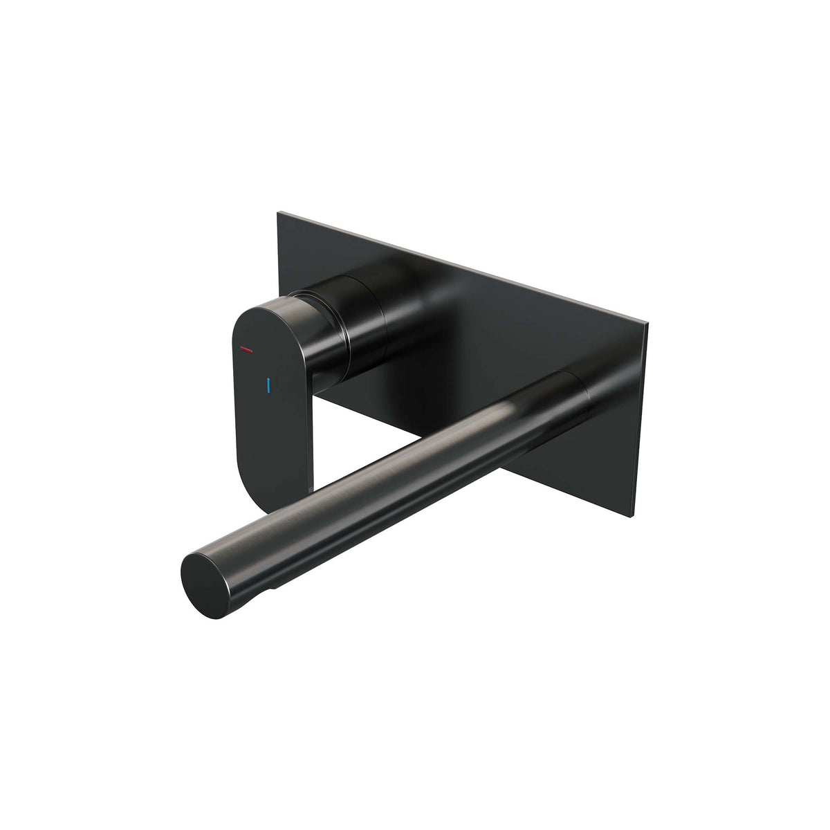 Brauer Edition inbouw wastafelmengkraan - Achterplaat - Links – Geborsteld gunmetal PVD – Recht – Breed plat – 5-GM-083-S3
