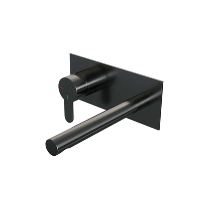 Brauer Edition inbouw wastafelmengkraan - Achterplaat - Links – Geborsteld gunmetal PVD – Recht – Smal plat – 5-GM-083-S4