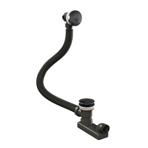 Brauer Badafvoer met overloop zonder vulfunctie – Geborsteld gunmetal PVD – 5-GM-222