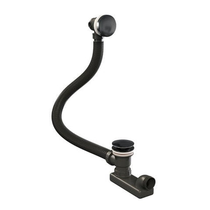 Brauer Badafvoer met overloop zonder vulfunctie – Geborsteld gunmetal PVD – 5-GM-222