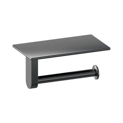 Brauer Toiletrolhouder met planchet – Geborsteld gunmetal PVD – 5-GM-223
